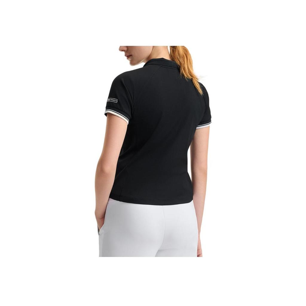 New FILA Polo Shirt Women's Pitch Black A11W513101F-BK