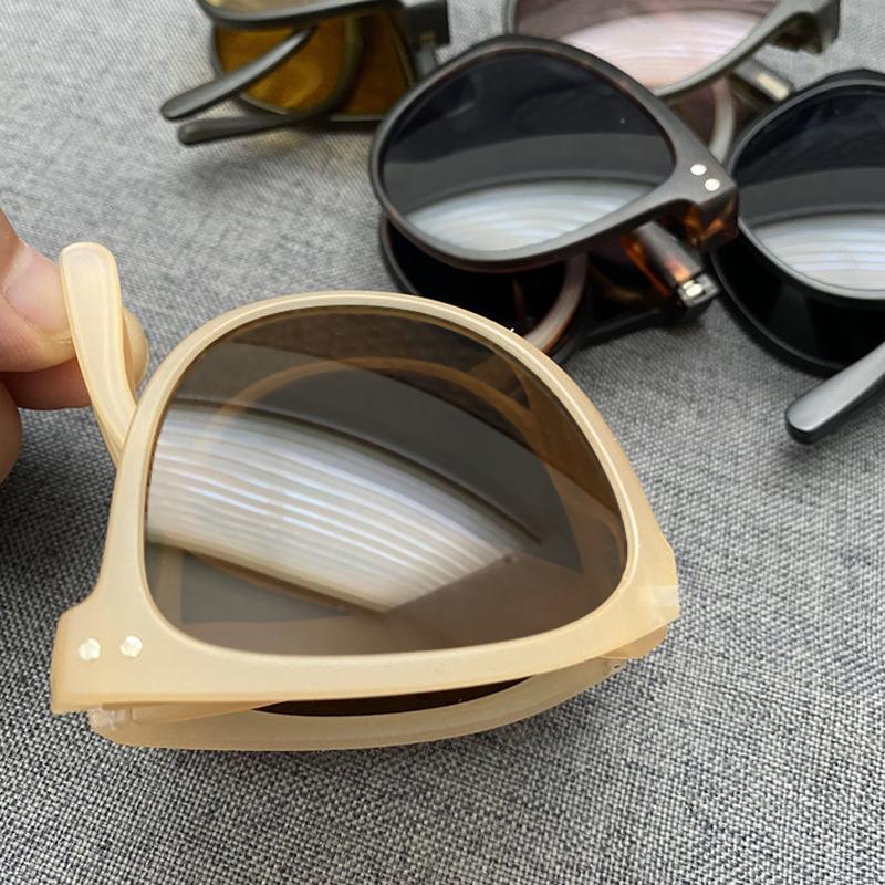 Women'S Fashion Folding Sunglasses Women'S Brand Designer Glasses Oval Glasses Lady Retro Sunglasses Uv400 Protect
