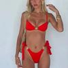 Spot European and American New Fashion Sexy Color Bikini Bikini Women Beach Vacation Swimsuit