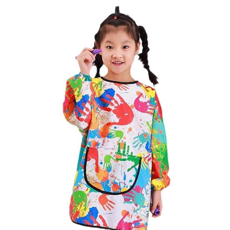 Paint Apron for Children Art Apron - Waterproof Long Sleeved Cover Children's Apron, Childrens Drawing Kindergarten WQ005