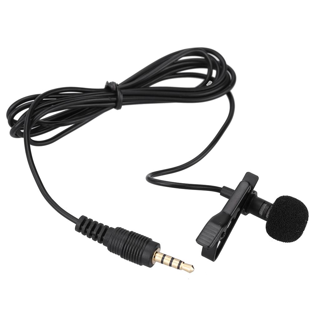    Portable on Lavalier Microphone, 3.5mm   Condenser Mic with 360 and Foam  , for Devices Computer Loudspker   Video Recording  
