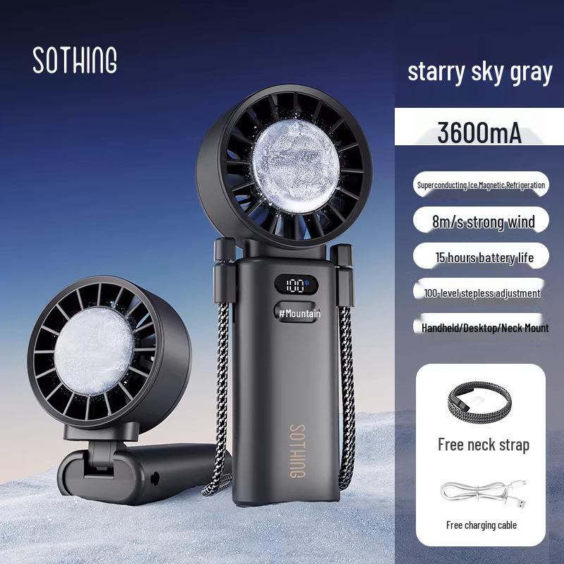 

Xiang Wu 2026 Mini Handheld Fan: Portable USB Cold Air Conditioner with Ice Pack 166×66×33 mm