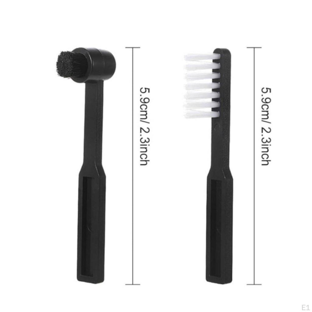 2 Pieces Vinyl Record Cleaning Brush Carbon Fiber Bristles Anti DeepClean Turntable