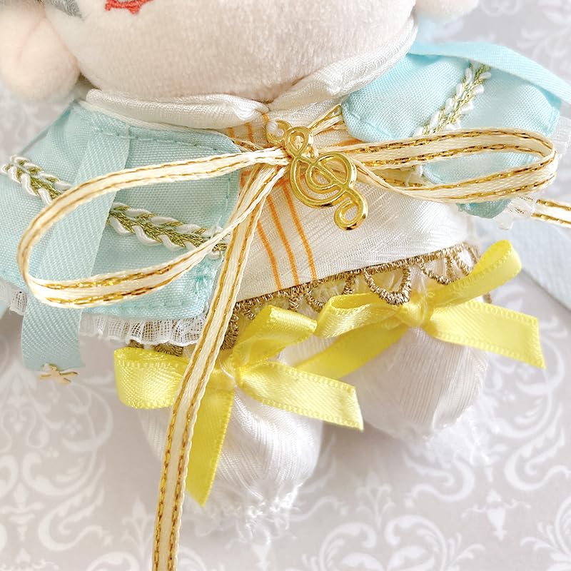 Beret, Cape, Shirt, and Pants 4-Piece Set for 10-15cm Plush Dolls, Blue [Used]