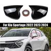 Pro Kia Sportage   2024 Kryt zrcátka bočního zpětného zrcátka auta Kryt křídla Vnější kryt pouzdra dveří Ozdoba ABS Carbon/ Černá