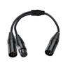 Durability 4Pin XLR Male to Female Y Splitter Cable for Splitting Merging Sound Signal in Professional Music Systems