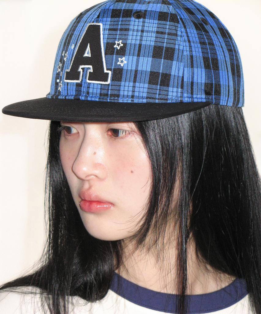 AMES-WORLDWIDE A Check Ball Cap Blue