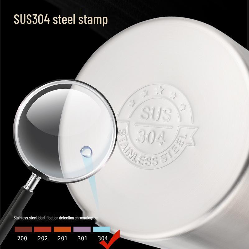 Mini Multifunctional 304 Stainless Steel Frying Pan with Filter for Induction Cookers