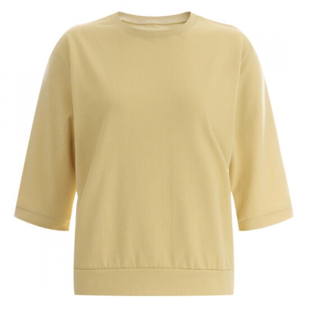 Shop Women S 5 PoinT Sleeve 100 CoTTon looSe T ShirT Lime Dai wSh 11955