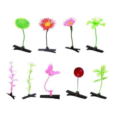 Sprossen-Haarklammern Lustige Pflanzen-Haarnadeln, Gemischter Stil Blumen-Accessoires Haare Pilz Gras N2K3