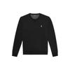 Polo FW22 Logo Embroidered Crew Neck Long Sleeve Knit Sweater Men Sweater Black MNPOKNI16822539-001