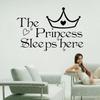 Princess Sleeps Here - Wall Say Quote Word Lettering Art Vinyl Sticker Decal Home Decor Words