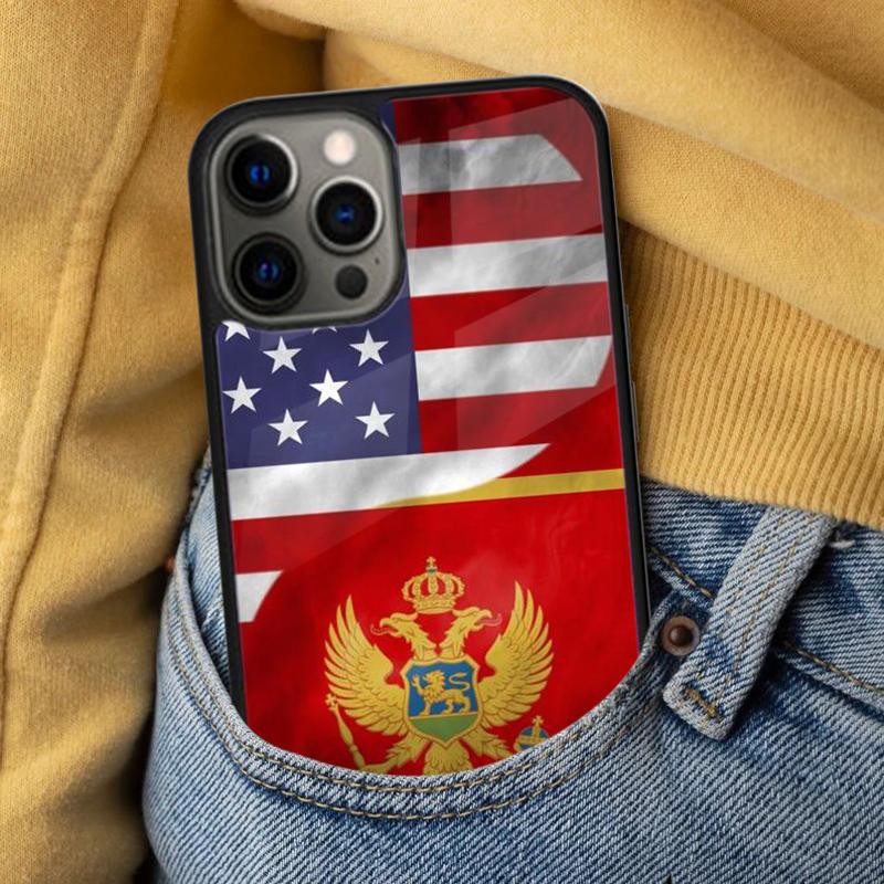 Montenegro Flag Soft Phone Case for iPhone 17 Air 16e Pro max 15 Pro 13 14 Plus 11 12 MagSafe Magnetic Coque