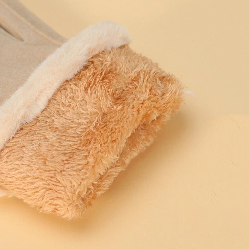 1 Pair of Comfortable Multi-color Tactile Gloves - Winter Cold-proof, Plush Winter Gloves, Outdoor Casual Gloves