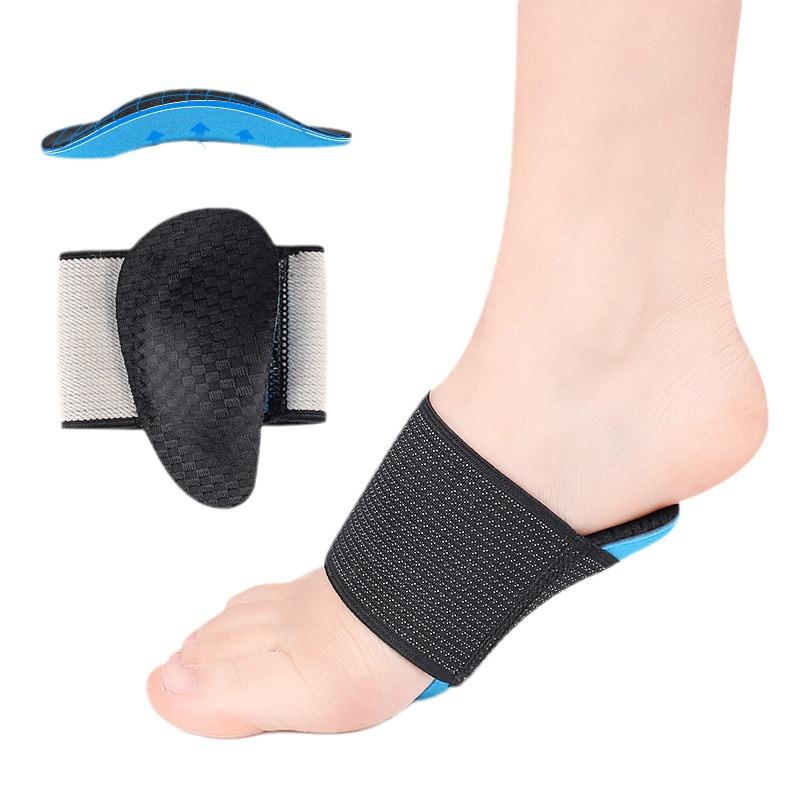 Unisex Elastic Bandage Foot Pad for Flat Feet - Arch Support & Toe Correction Half Insole