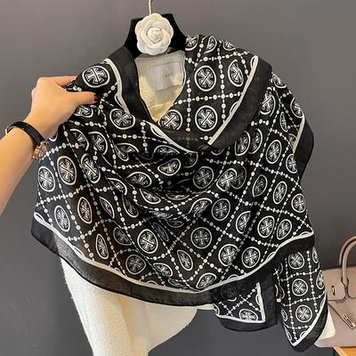 1 ΤΕΜ 180*90cm Keep Warm Νέα Κομψή, Πολυτελής, Μεταξωτή Διακόσμηση Σάλι Αντιηλιακή Προστασία με Γυναικεία Μόδα