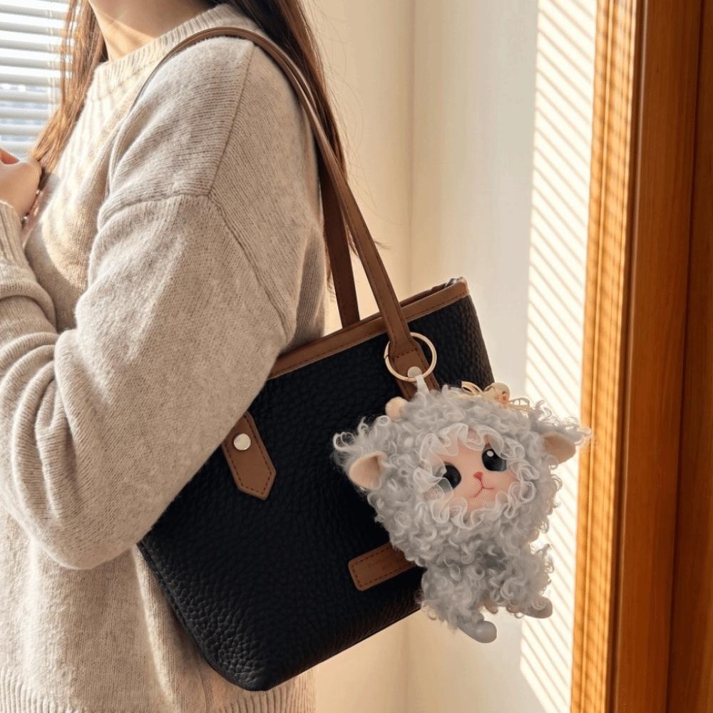 Bag Hanging Lamb Doll Pendant Lolita Curly Hair Car Key Ring Cartoon Sheep Plush Keychain Backpack