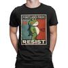 Men's T-Shirts Resist Frogs Portland Frog Stand Strong No Kings In America Since 1776 Cotton Tee Shirt Short Sleeve  T Shirts