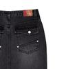 Godasin Washed Maxi Denim Skirt (Dark Gray)
