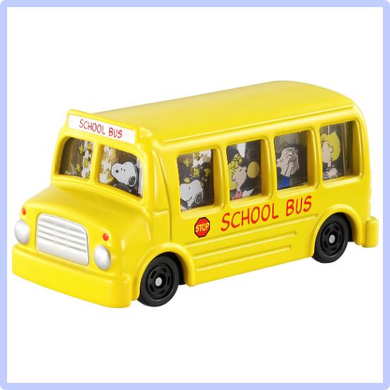 Takara Tomy Dream Tomica №. 154 Миниатюрная игрушечная машинка, Дизайн школьного автобуса Snoopy, Сертифицировано знаком ST, В коробке, Для детей от 3 лет yellow