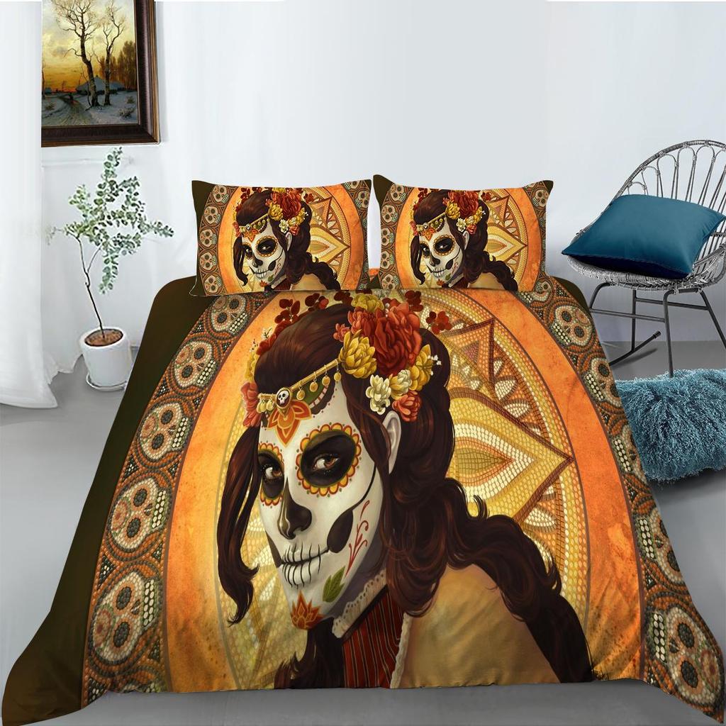 Halloween Theme Duvet Cover Luxury Bedding Cover Suit Snow Quilt Cover Boys Girls Single Size Bedding Cover