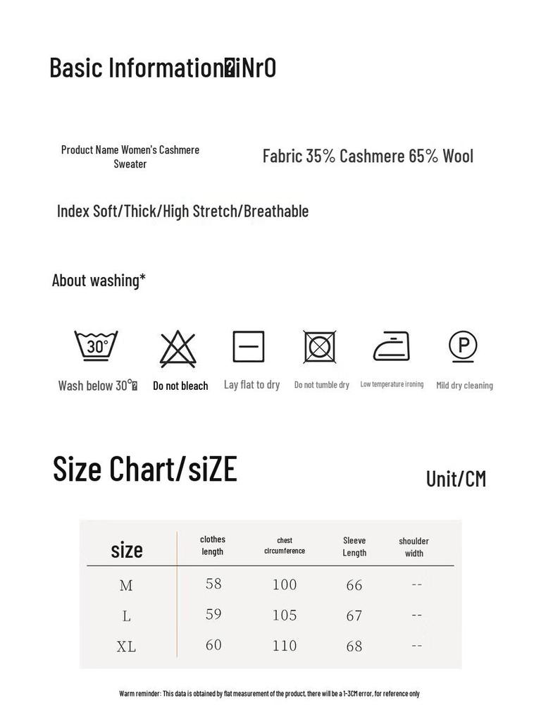 Fanzhen Women's Hooded Thick Cashmere Cardigan