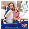 American Flag Headband: Elastic, Sweat-Absorbent for Yoga & Running on Independence Day