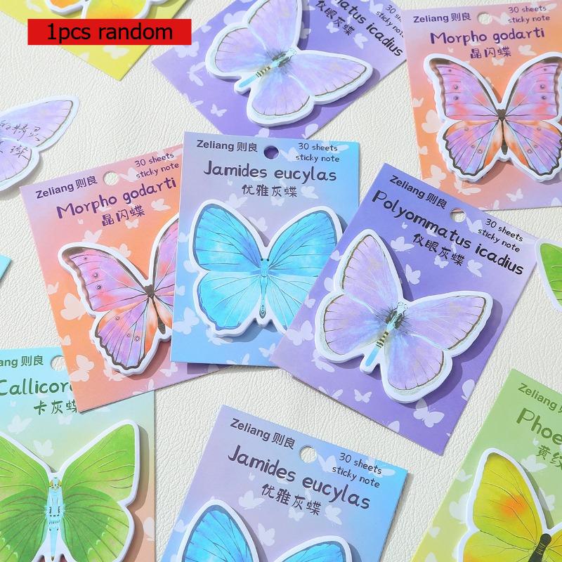 

Gift Colorful Butterfly Fluttering Butterfly Sticky Note Creative Cartoon Cute Paper Sticky Memo Pad Kawai Stationery Supplies
