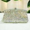 Dumpling Shape Evening Purses WHTUOHENG Bling Diamond Bridal Clutches Women Little Crystal Purse Sparkling Lady Party Handbang