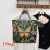 Embroidered Owl Bag With Canvas Material For Casual Daily Use