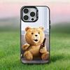 Teddy Bear Movie T-Ted Black Phone Case Compatible with iPhone 17 16 15 14 13 12 11, Pro, Max, Plus, E, Air, Mini