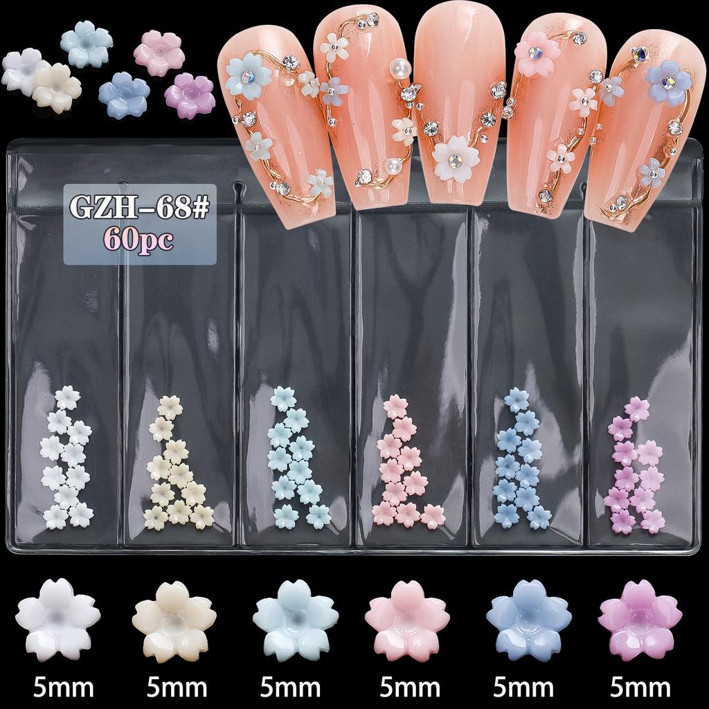 Pacchetto Materiali Gioielli per Nail Art Fiore Grande Fiore Piccolo Fiore Mini Fiore Orsetto Amore Decorazione Diamante per Unghie Super Versatile