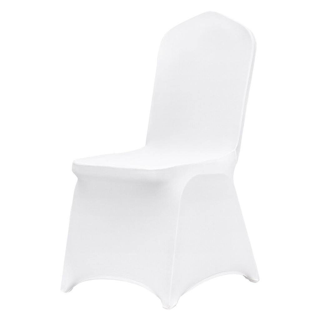 200PCS White Stretch Spandex Folding Chair Covers, Universal Fitted Chair Cover, Removable Washable Protective Slipcovers, for Wedding, Holiday,