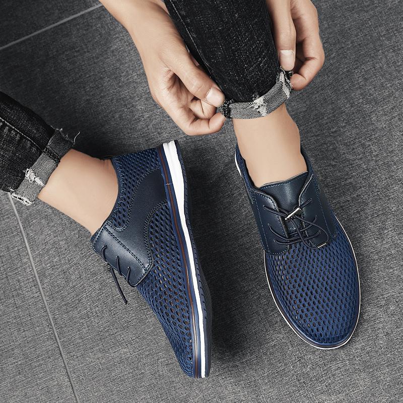 Men Casual Shoes 2022 Summer Newest Men'S Sandals Air Mesh Lightweight Breathable Lace-Up Sneakers Male Fashion Loafers Sandalias