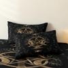 3pcs Tree Of Life, Pentagram, Triple Moon Phase,Green Vines And Leaves Digital Print Bedding Duvet Cover Set