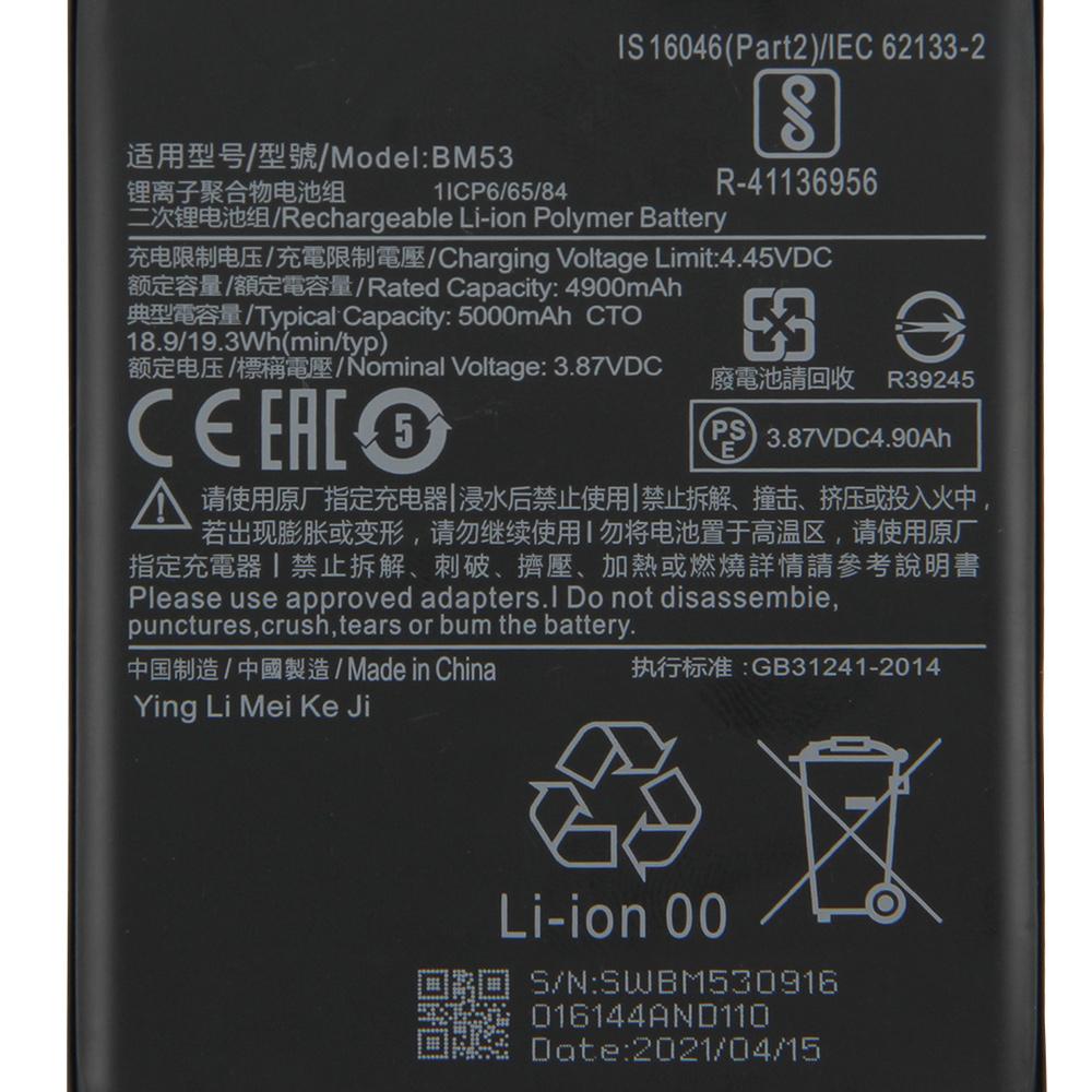 NEW Replacement Battery For Xiaomi 10T 10T Pro Mi 10T Mi 10T Pro BM53 Phone Battery 5000mAh