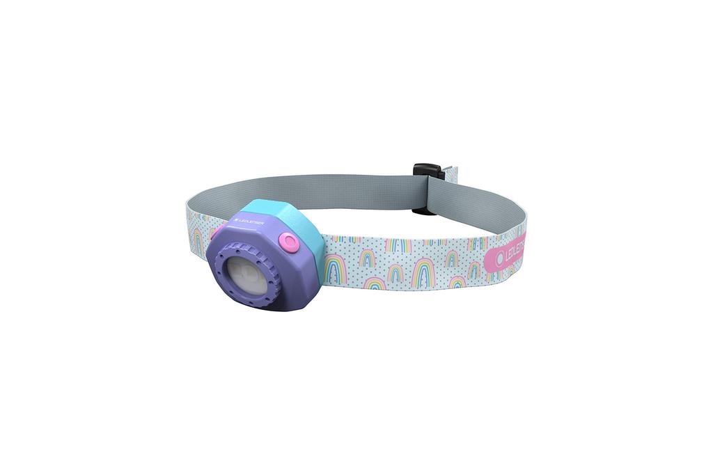 Ledlenser KIDLED4R LED Max 40 502536 Japanese Rainbow Children's Headlamp, Purple, Rechargeable, Lumens, [Official Product], (Purple)