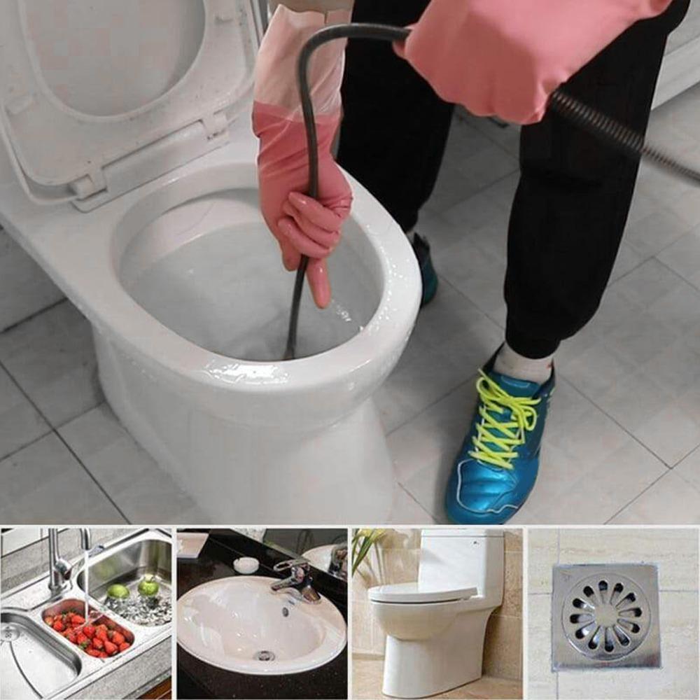 Auto Feed Pipeline Sewer Cleaner 10mm Diameter Drain Cleaner Augers Plumbing Snake Pipe Sewer