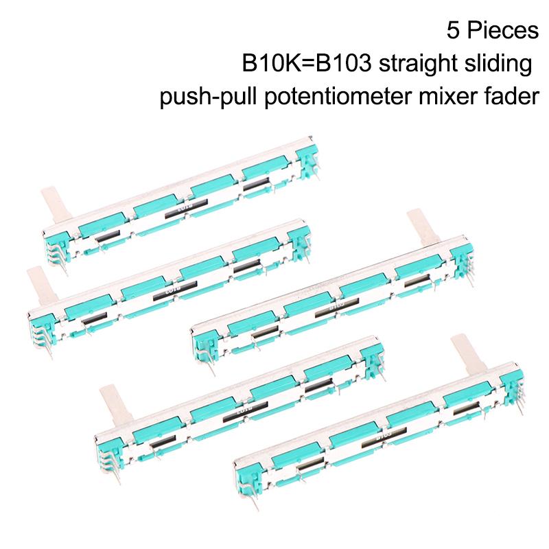 5 Adet 75 mm Çift B10K Orijinal B10Kx2 Behringer Pot Mikser Fader