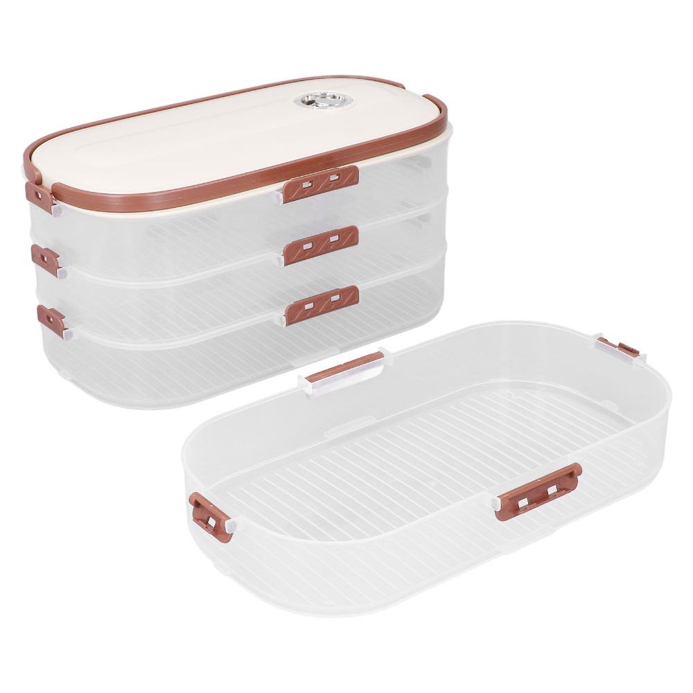 4 Layers Dumpling Storage Box Airtight Lid Snack Storage Container  Party Use