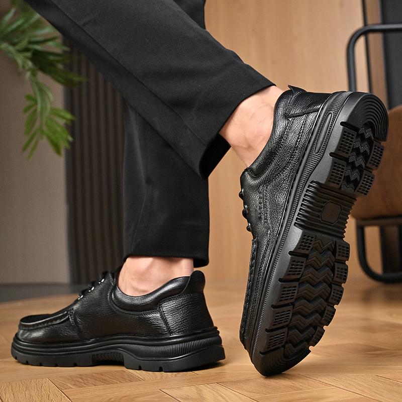 Fashion Non-Slip Business Driving Sneakers Vintage Style Genuine Leather Oxford Shoes for Men Fashion Designer Soft-soled Casual Shoes