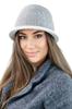 Women' Winter Hat with Houndstooth Pattern, Beige Kamea-Zelda