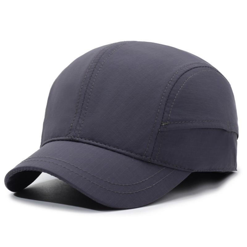 Summer Retro Short-Brim Baseball Cap Outdoor Sports Quick-Dry Running Hat Simple Casual Sun Protection Shade Hat