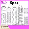 5PCS Reusable Condoms Male Penis Extension Sleeves Sperm Lock Cock Ring Dildo Cover Adult Sex Toys For Men Delay Ejaculation 18+