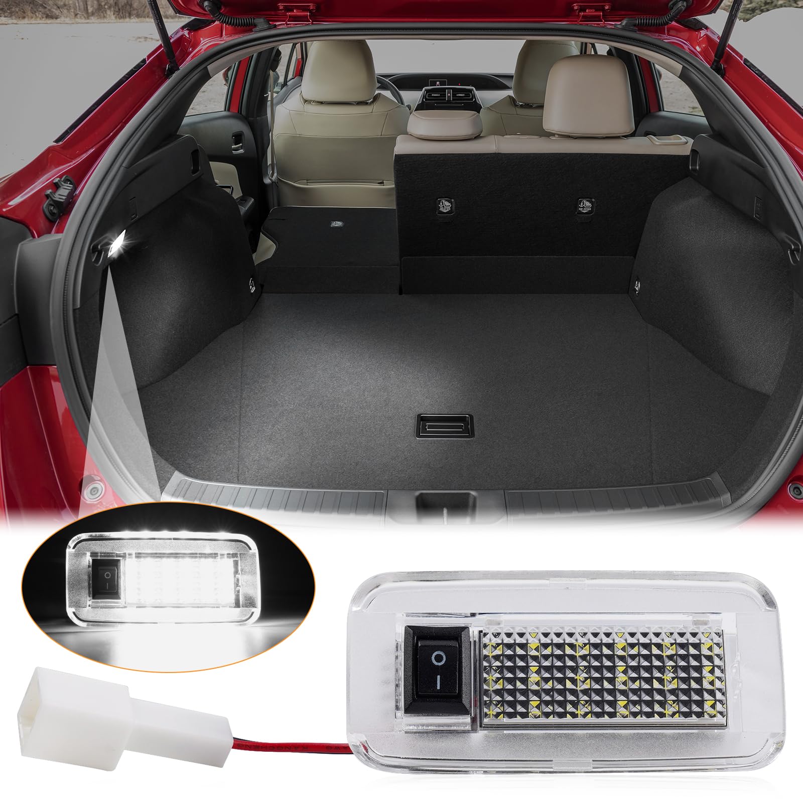

POPMOTORZ Corolla Cross LED Luggage LED Room Interior Luggage Genuine White Luggage Lamp for Toyota Vehicles Lamp, Noah/Voxy Lamp, Parts, Replacement, белый