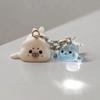 3D Cartoon Sea Lion Keychain Resin Key Holder Cute Animal Keyring  For Young Girls