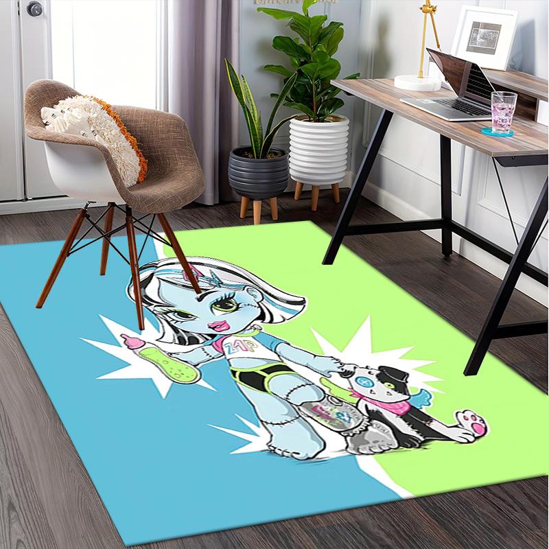 Monster High Meerjungfrau Stuhlmatte Fantasy Heimdekoration, Sofateppich, Büroteppich Geschenk für Schlafzimmer, Wohnzimmer, Verschiedene Räume