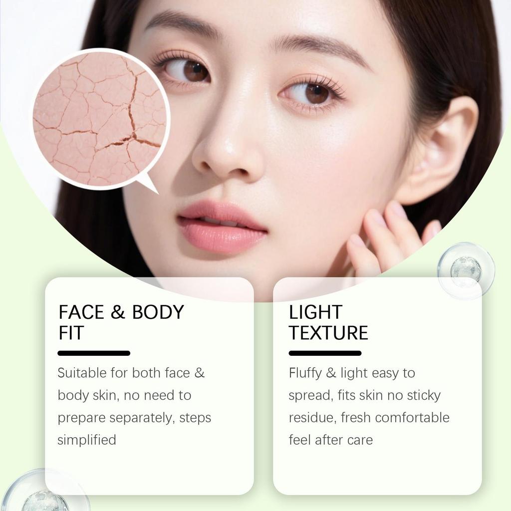 Aufgeschlagene Talgcreme für empfindliche Haut – Barriere-Reparatur, leichte, unparfümierte Feuchtigkeitscreme für Gesicht und Körper, 60 g