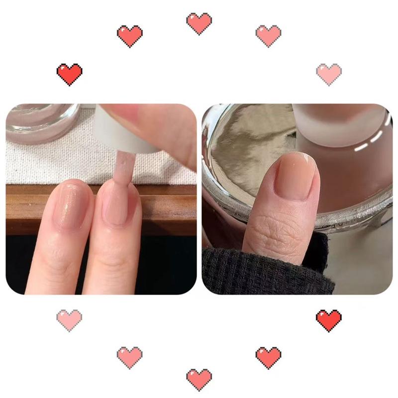 Abziehbarer Feinglitzer Nude Nagellack Set - Geruchlos, Kein Brennen, Kristallklar für Studenten
