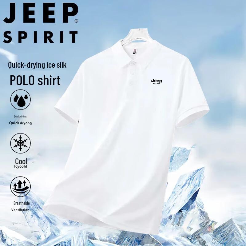 JEEP SPIRIT Men s Short Sleeve Polo T-Shirt M